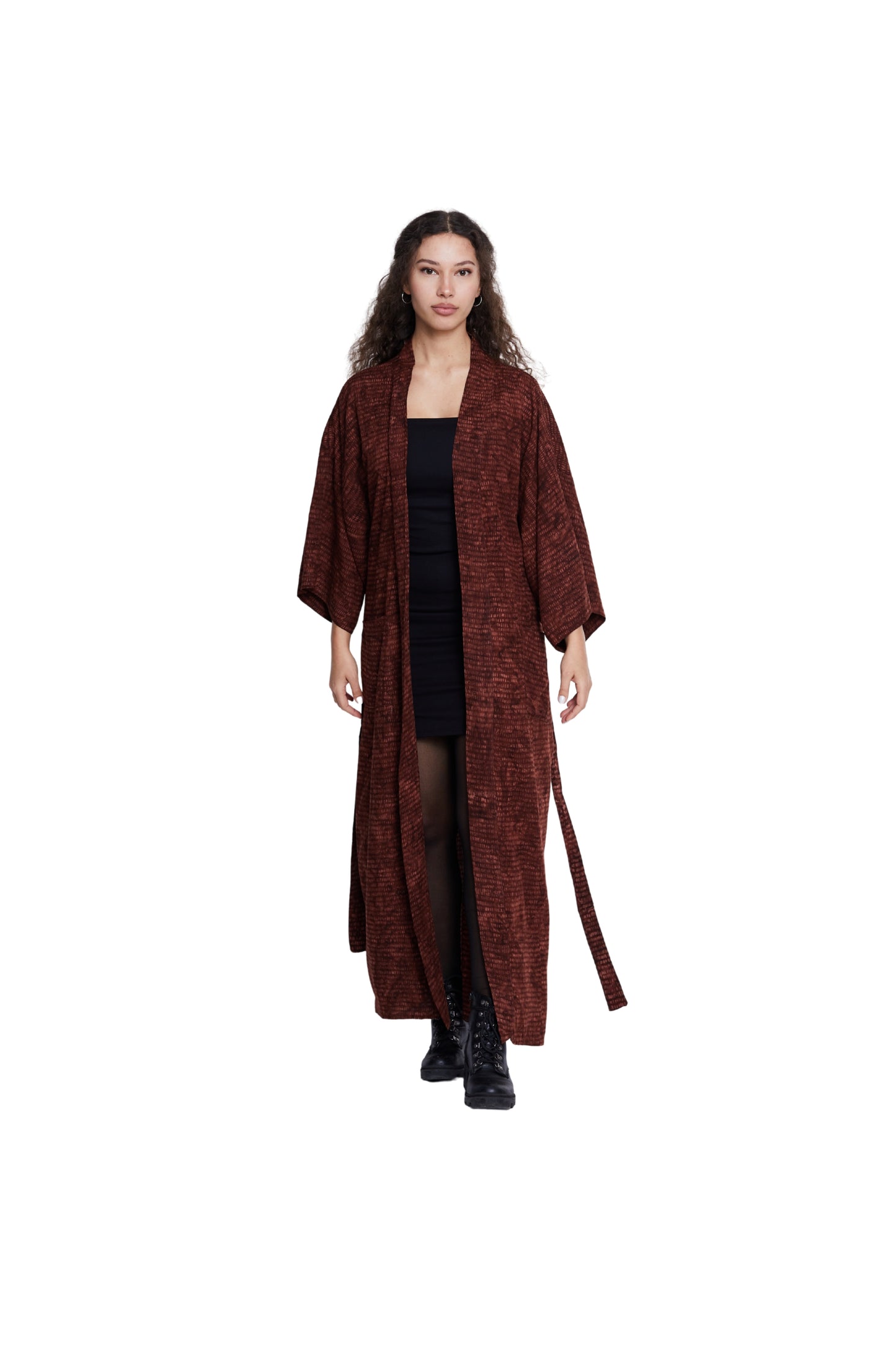 Extra long Brown handmade Kimono