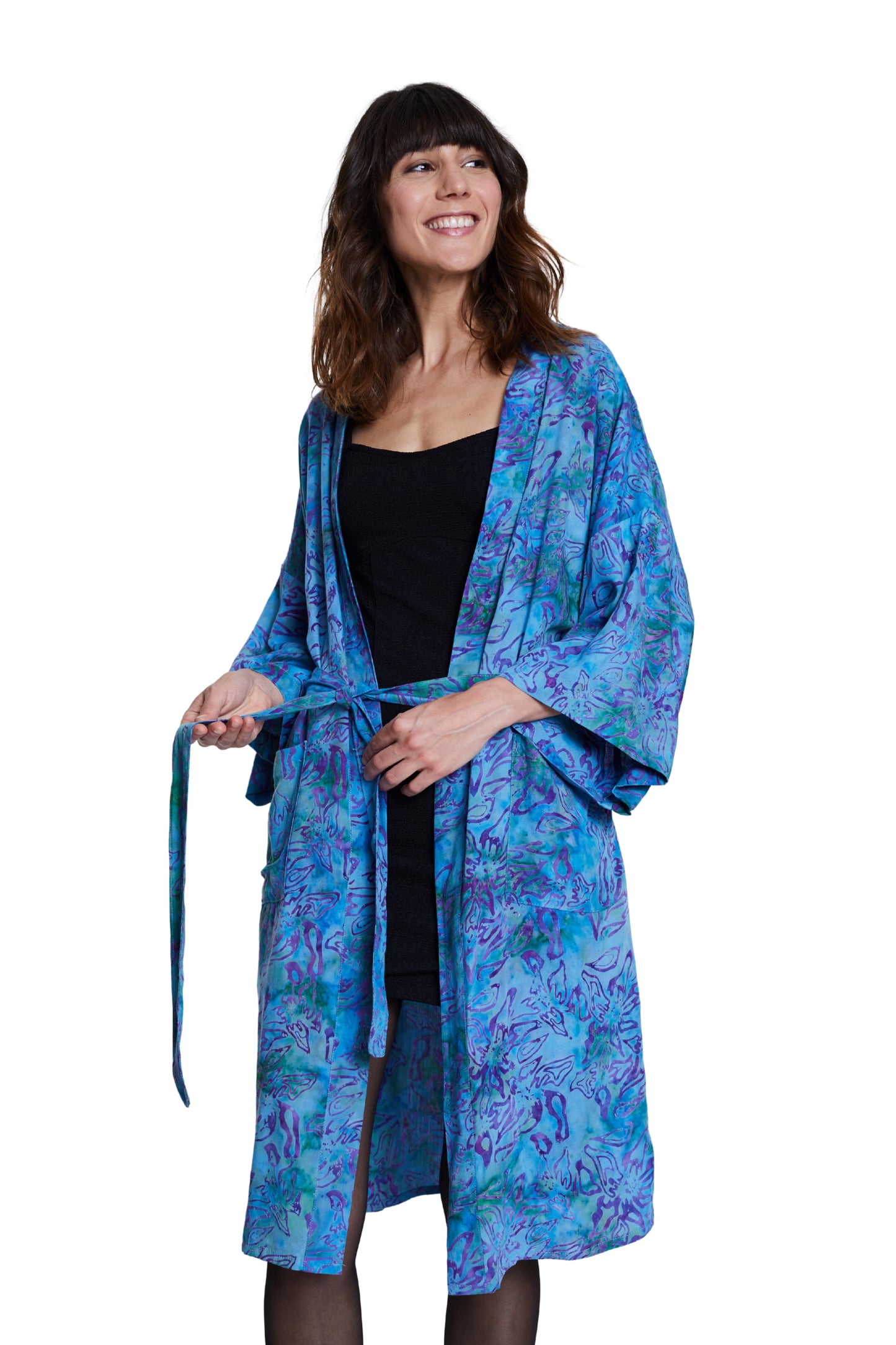 Long Lagoon-Blue handmade Kimono