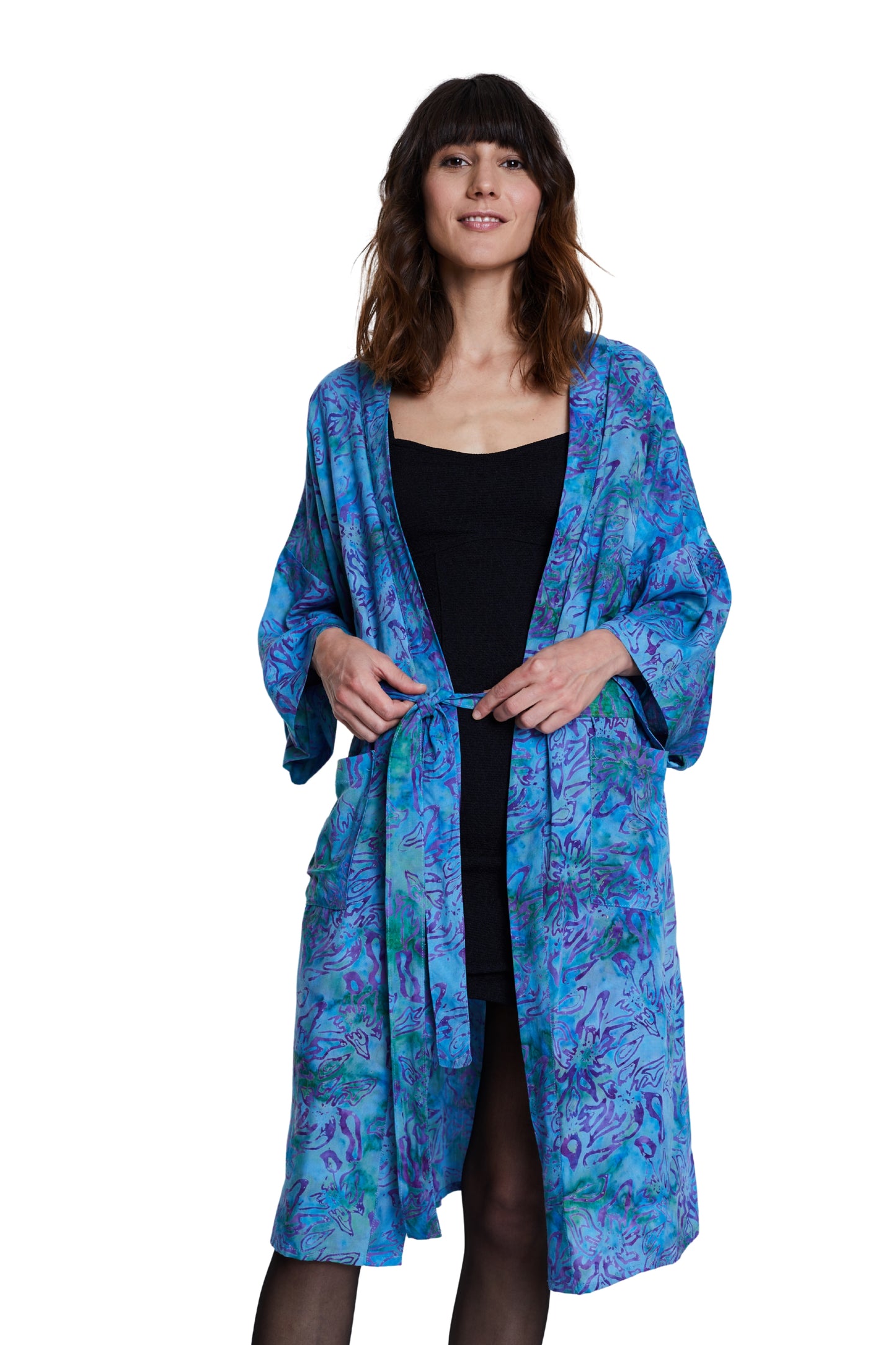 Long Lagoon-Blue handmade Kimono
