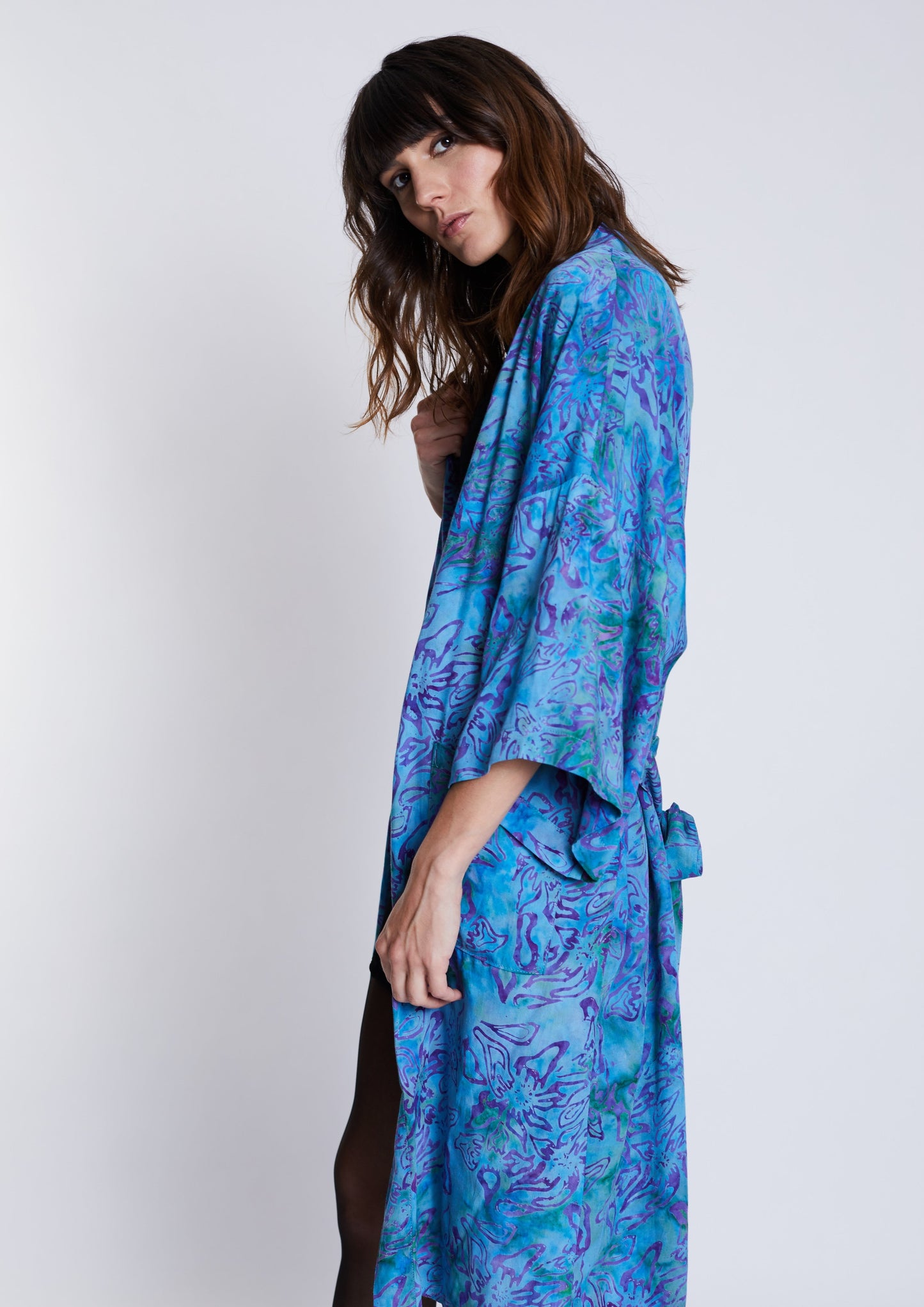 Long Lagoon-Blue handmade Kimono