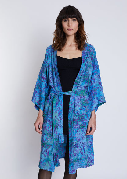 Long Lagoon-Blue handmade Kimono