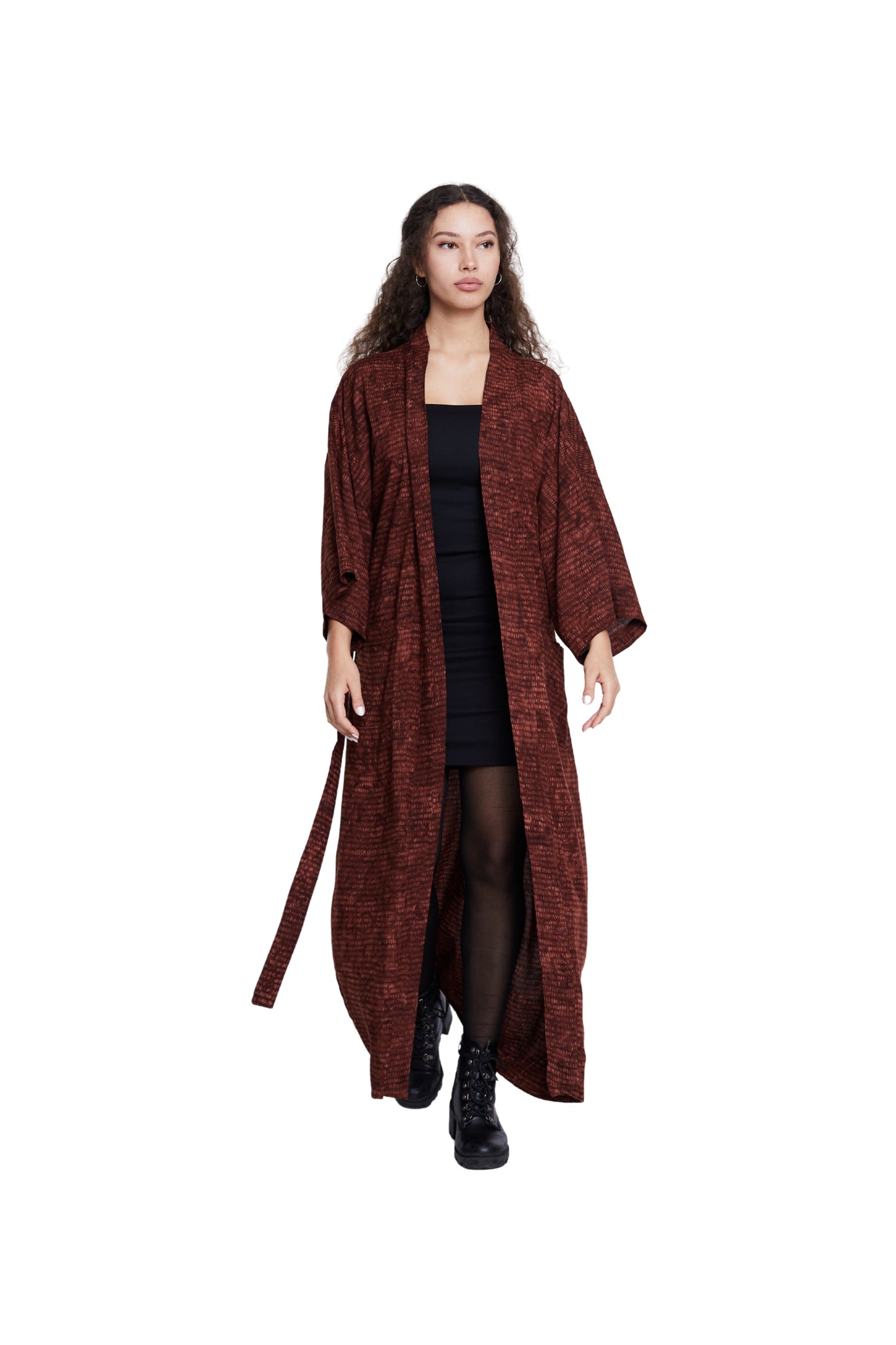 Extra long Brown handmade Kimono