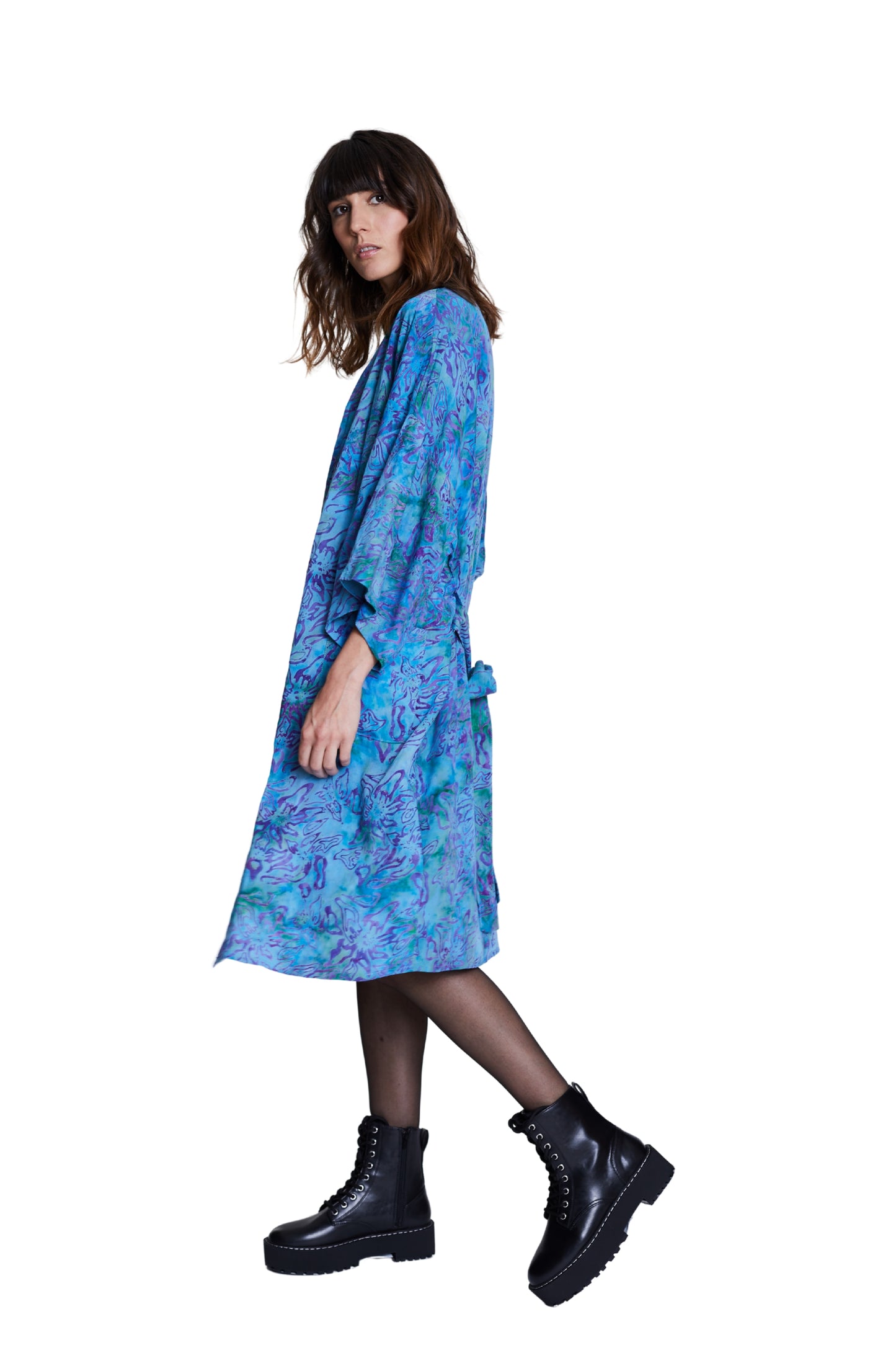 Long Lagoon-Blue handmade Kimono