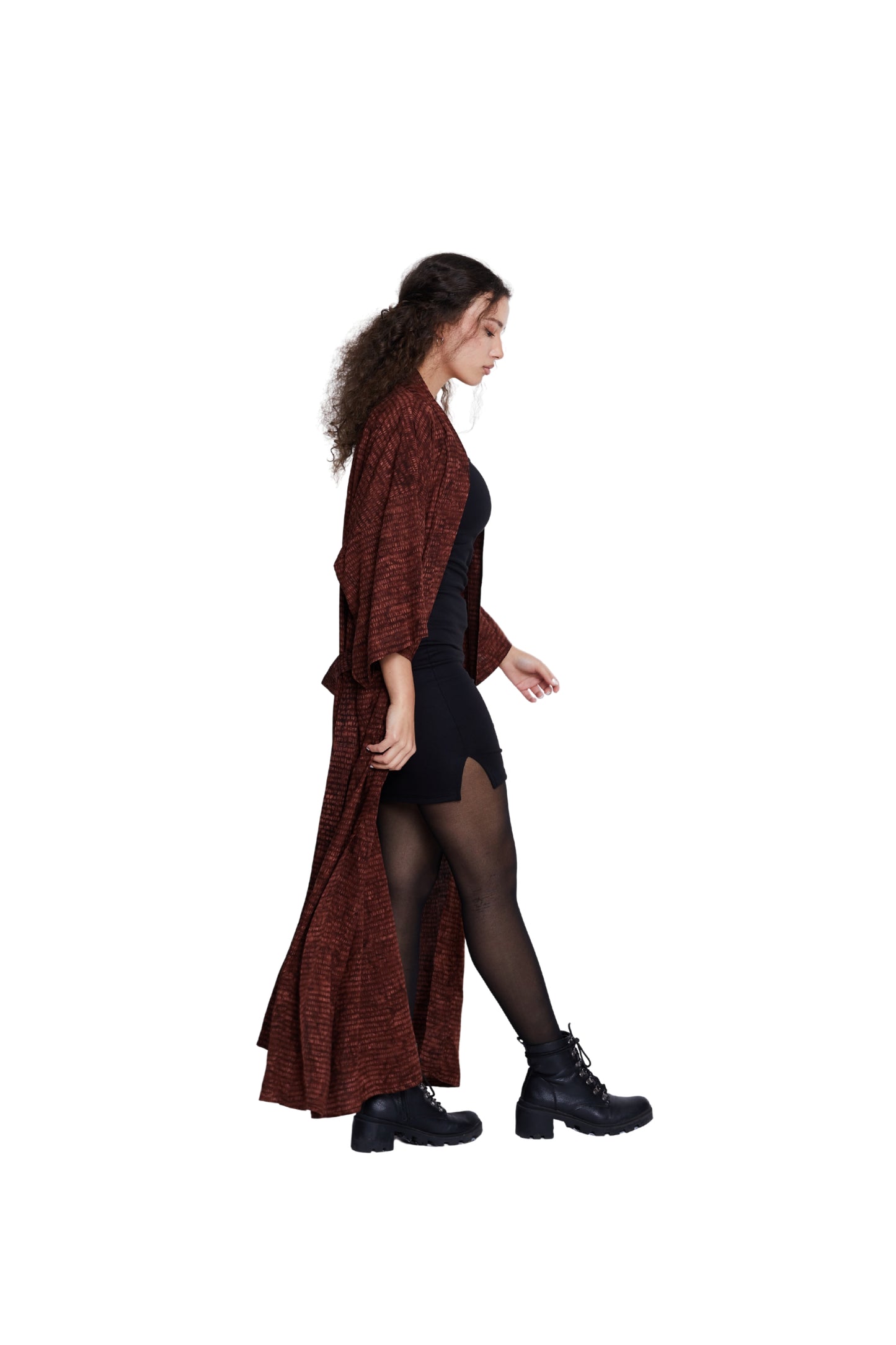 Extra long Brown handmade Kimono