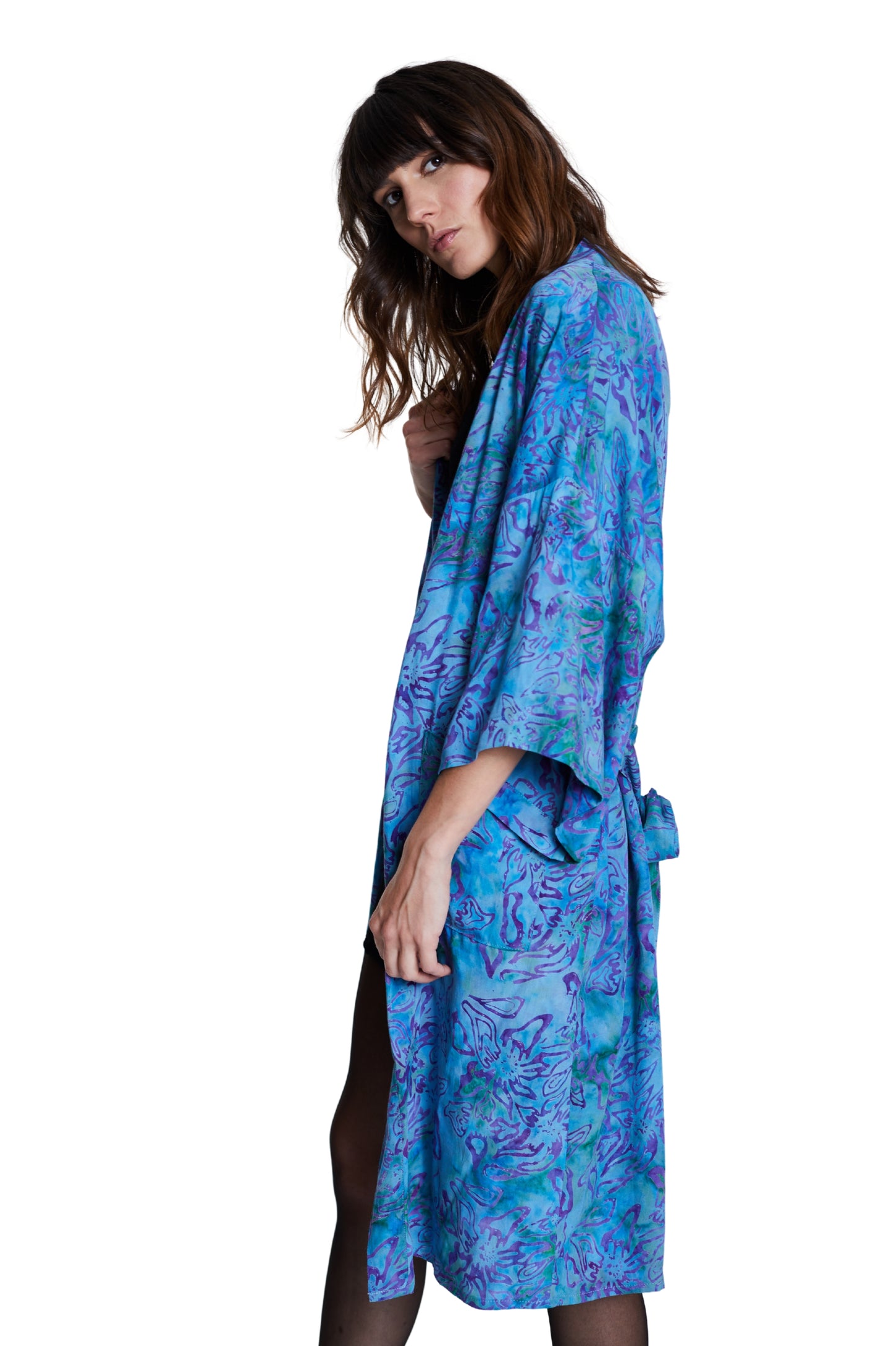 Long Lagoon-Blue handmade Kimono
