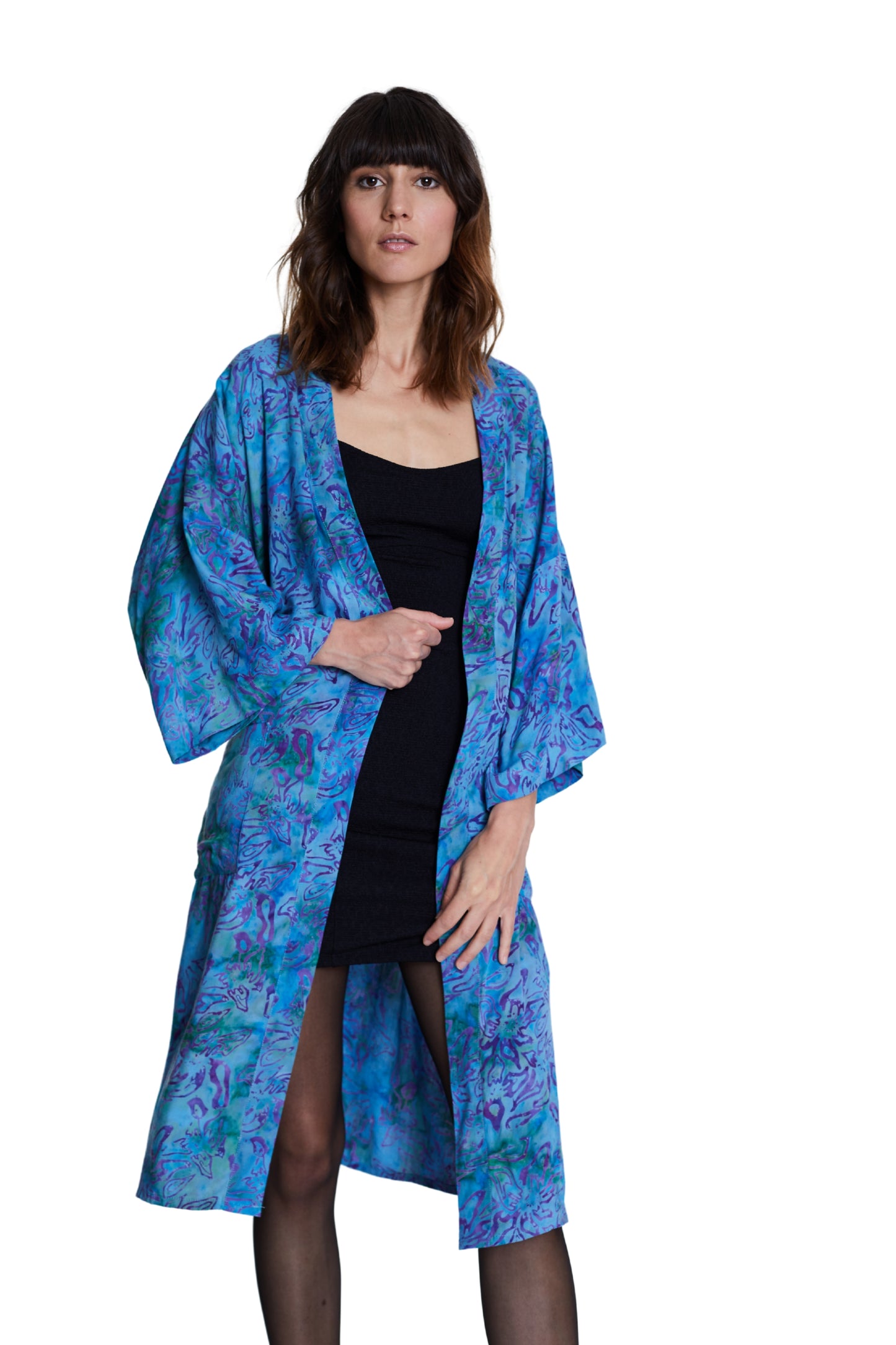 Long Lagoon-Blue handmade Kimono