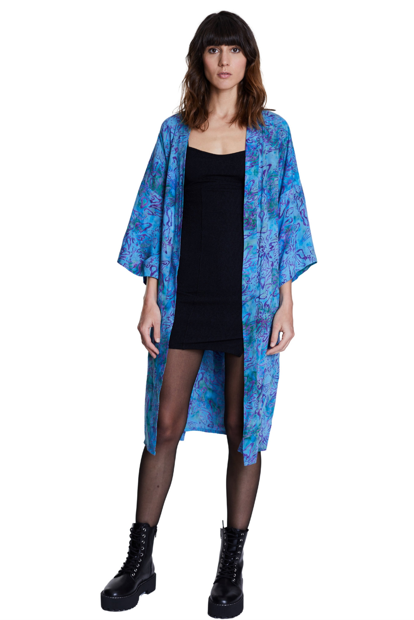 Long Lagoon-Blue handmade Kimono