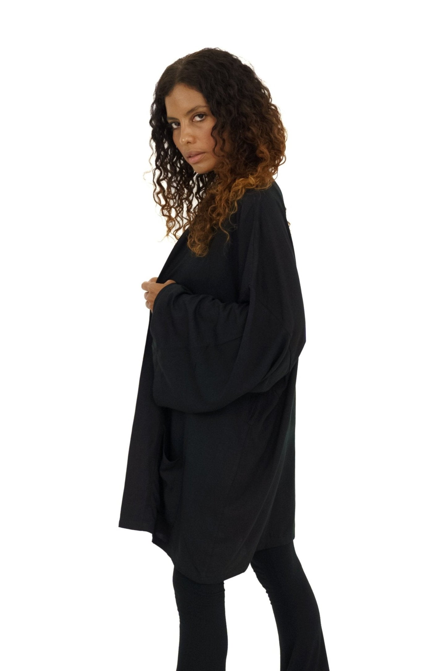 Short Black handmade Kimono