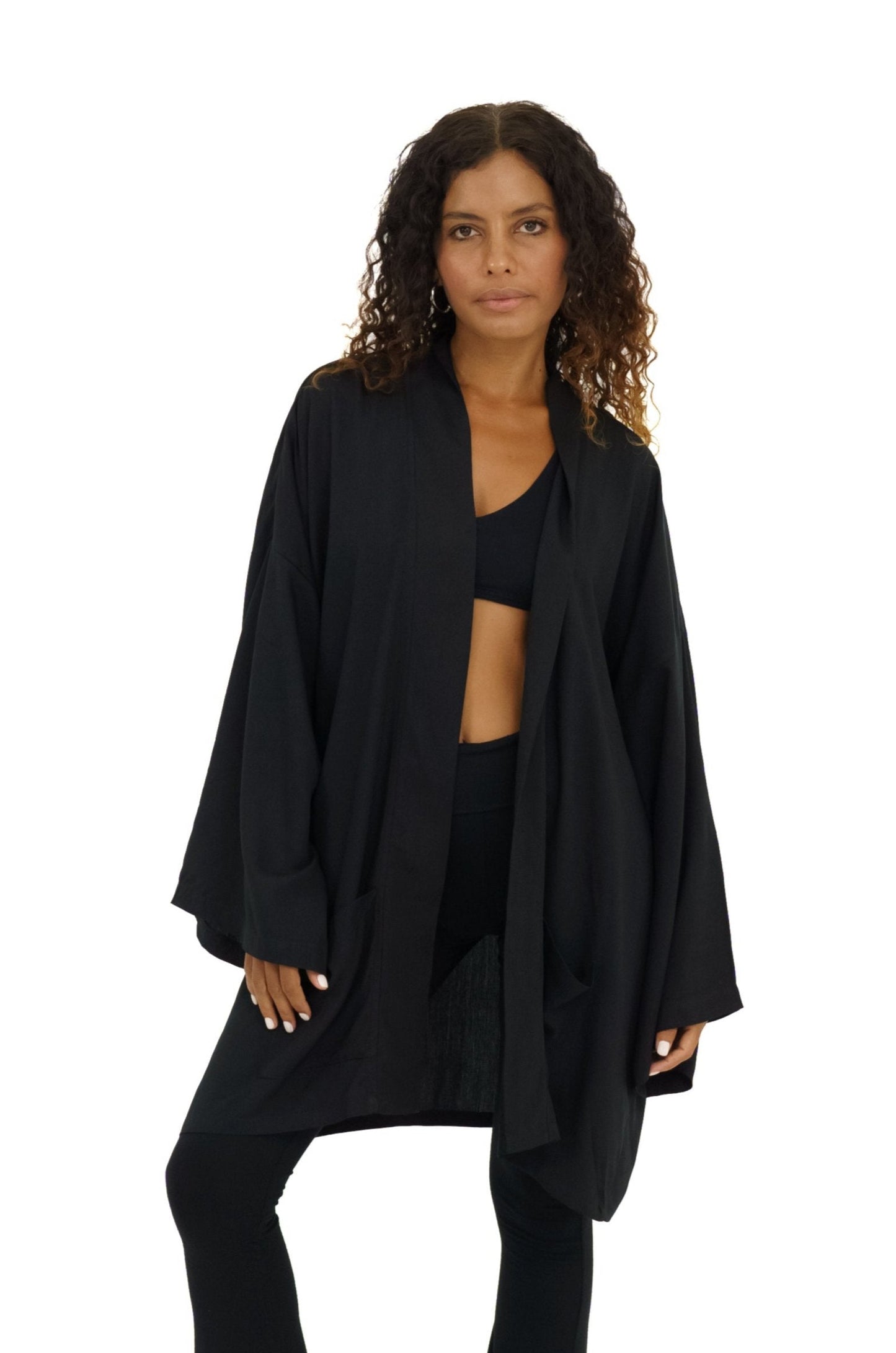Short Black handmade Kimono