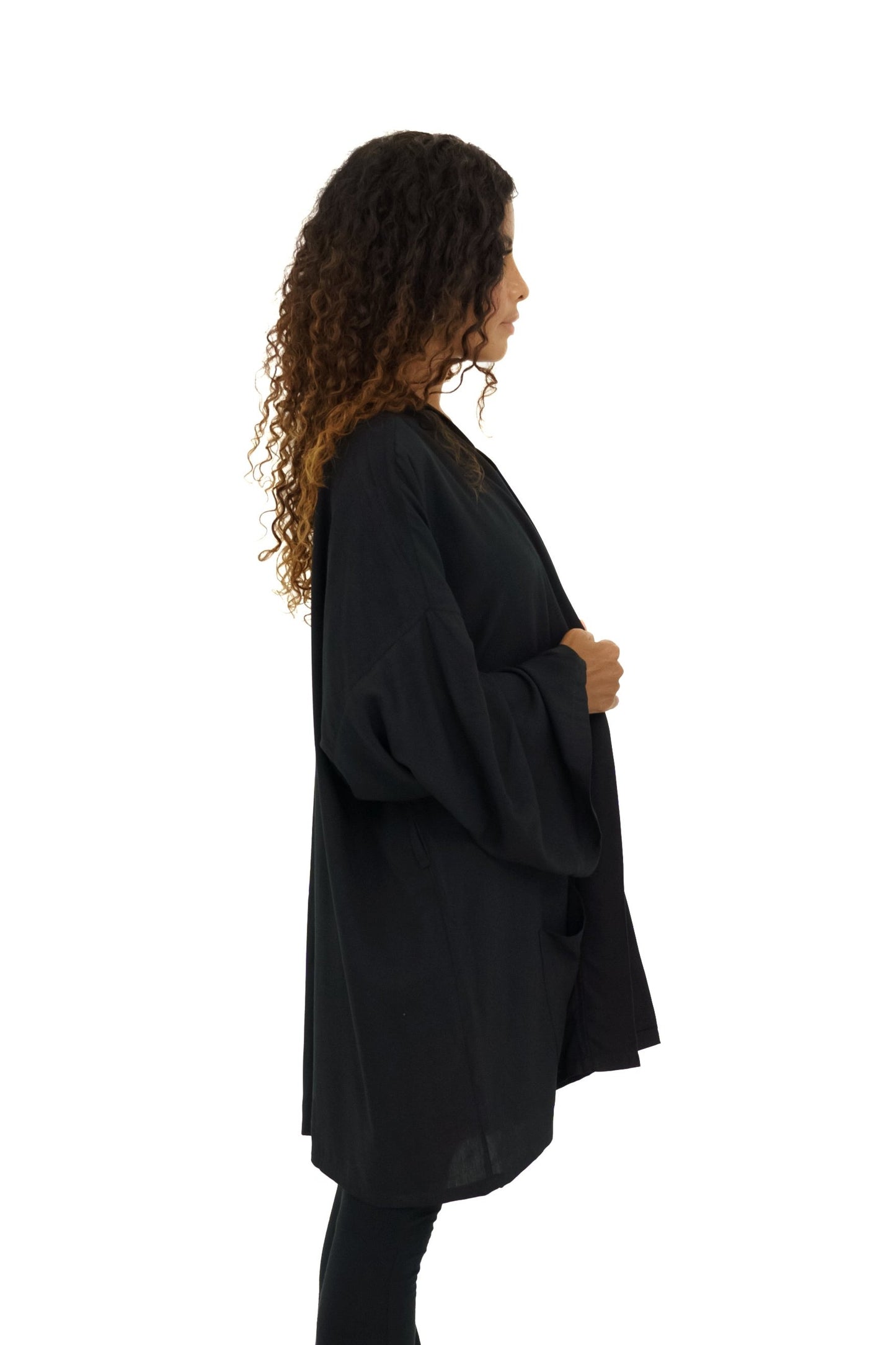 Short Black handmade Kimono