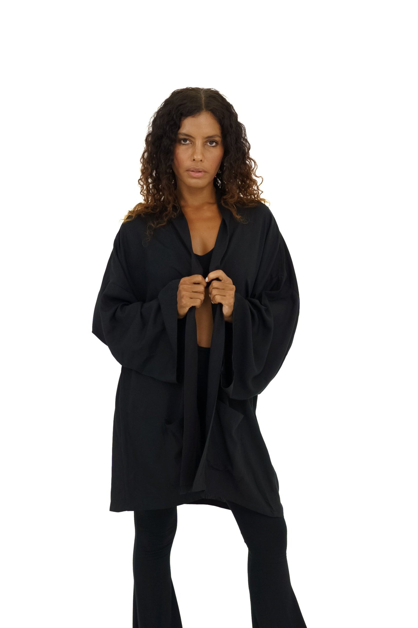 Short Black handmade Kimono