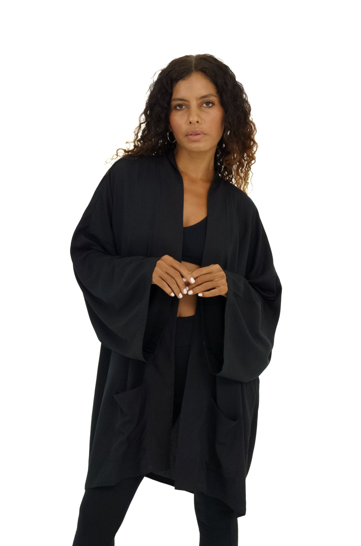 Short Black handmade Kimono