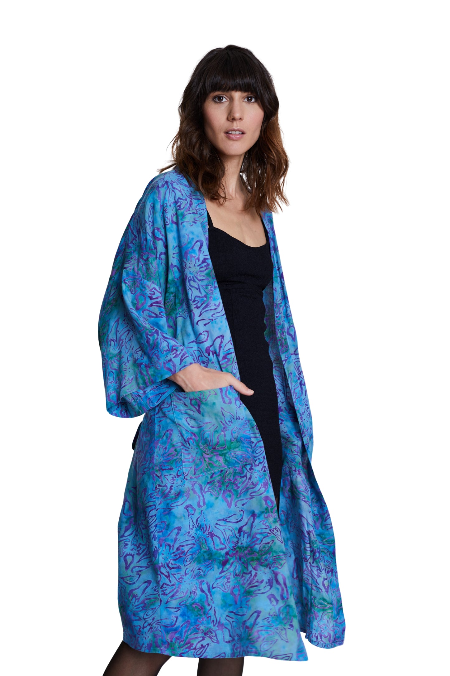 Long Lagoon-Blue handmade Kimono
