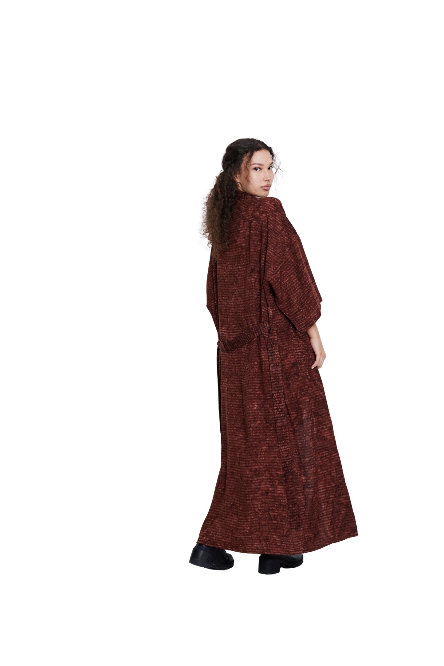 Extra long Brown handmade Kimono