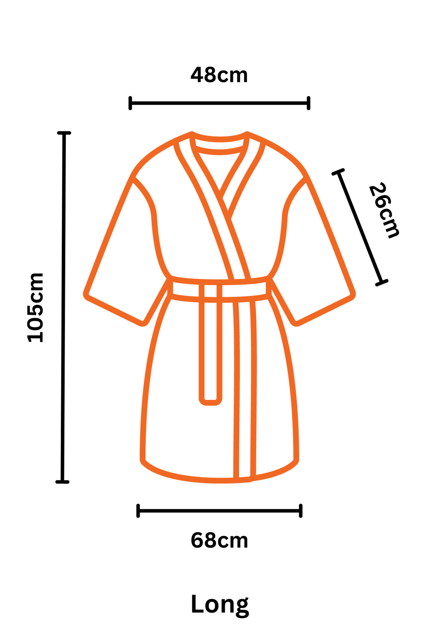 Long Light-Brown handmade Kimono