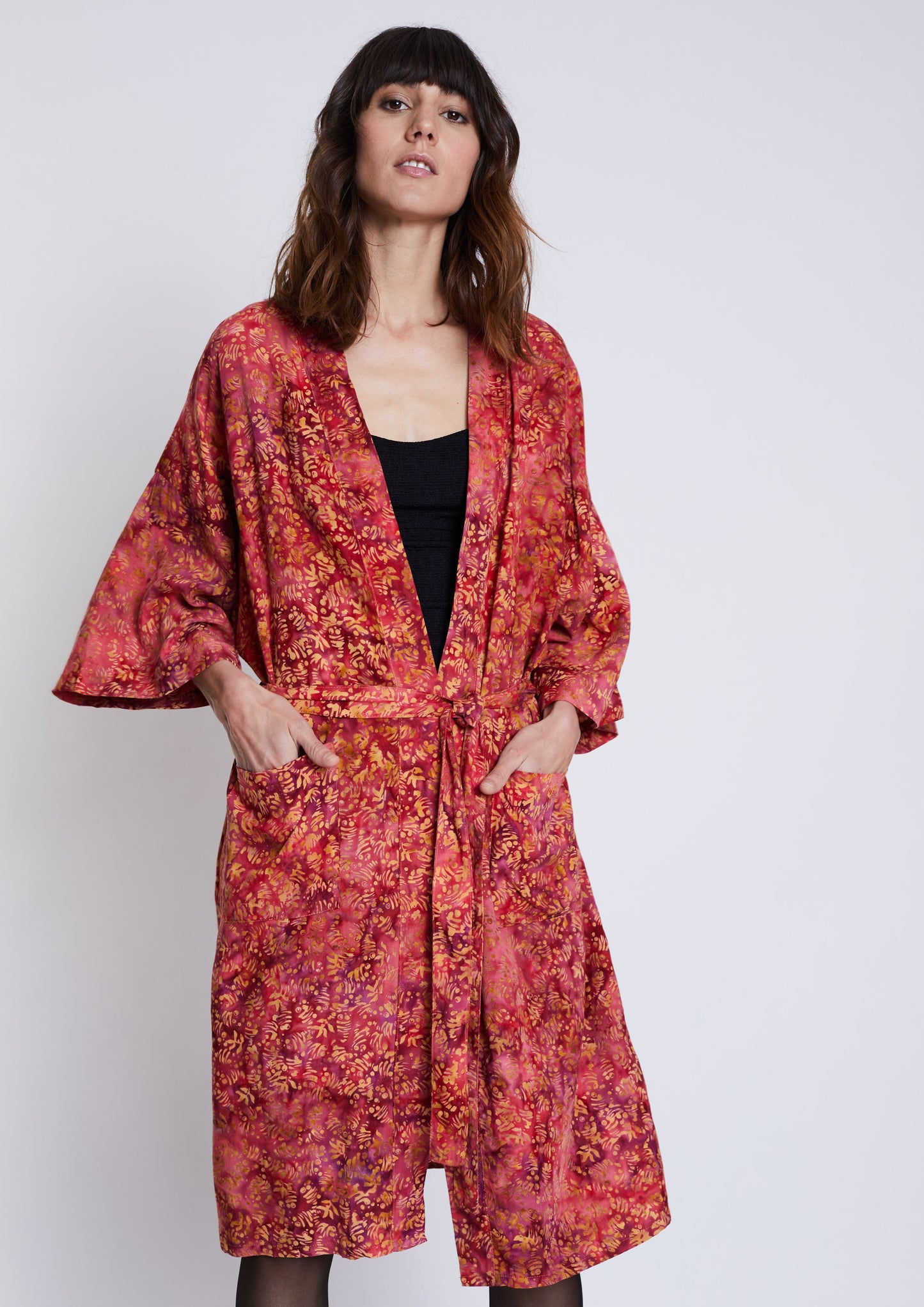 Langer Red-Gold handmade Kimono