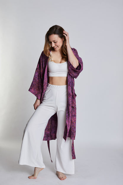 Langer Purple-Gold handmade Kimono