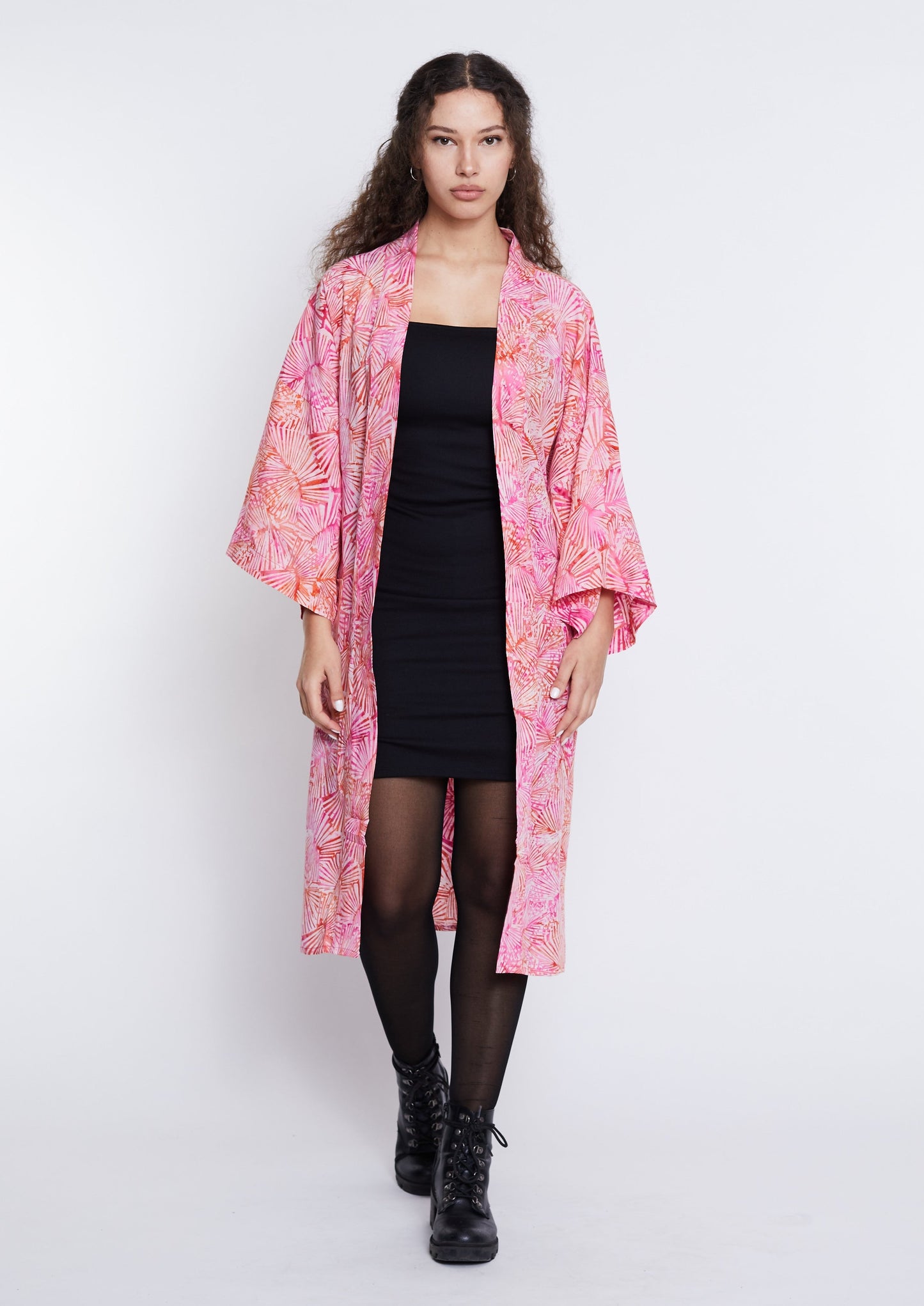 Langer Light-Pink handmade Kimono