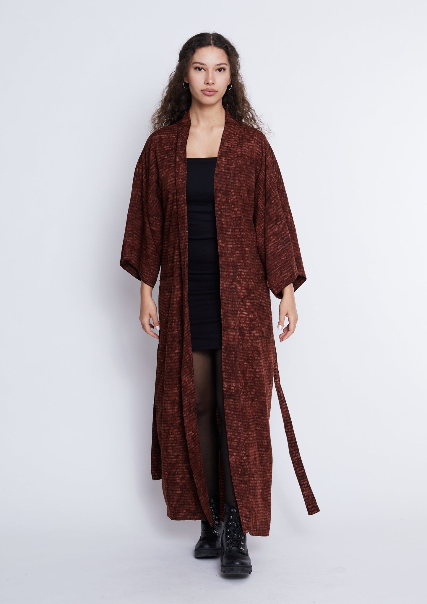 Extra long Brown handmade Kimono