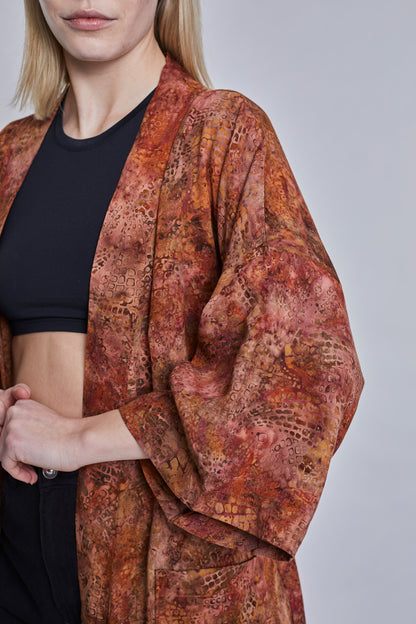 Extra langer Brown handmade Kimono
