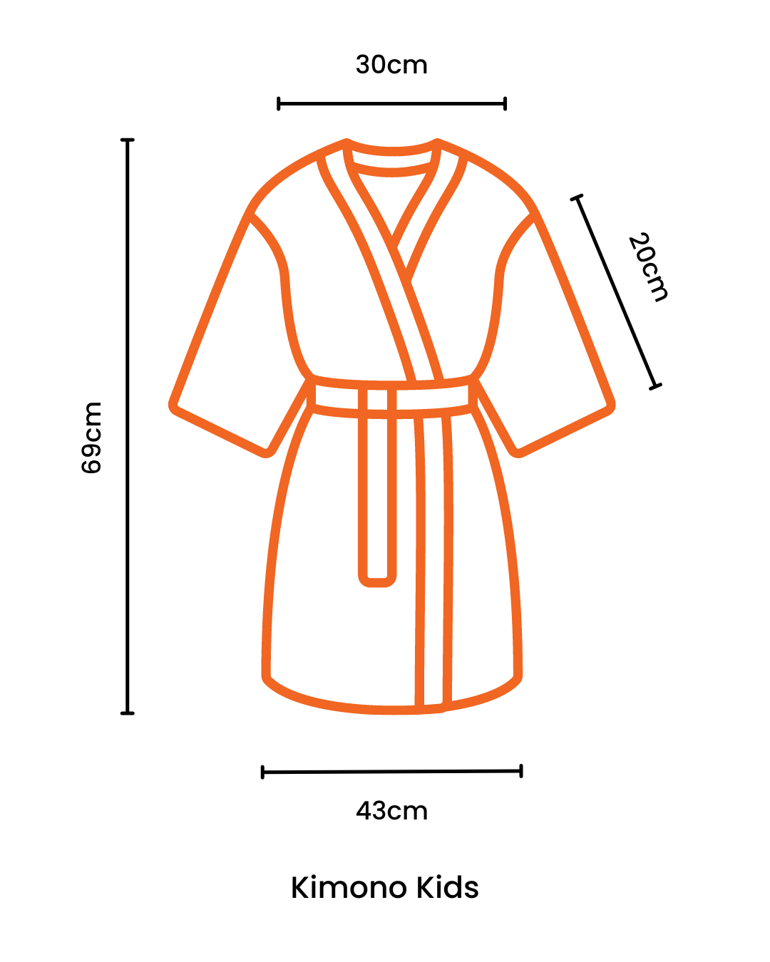 Kids Blue-Orange handmade Kimono