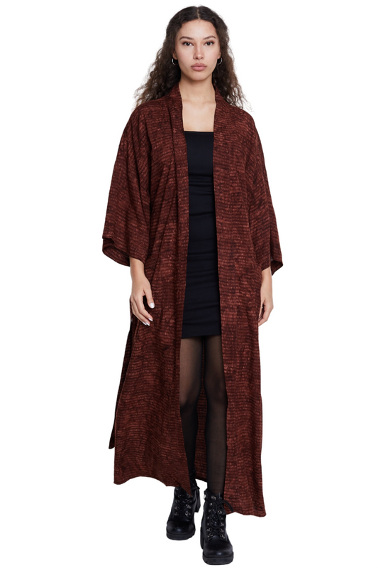 Extra long Brown handmade Kimono