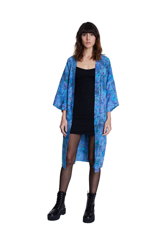 Long Lagoon-Blue handmade Kimono