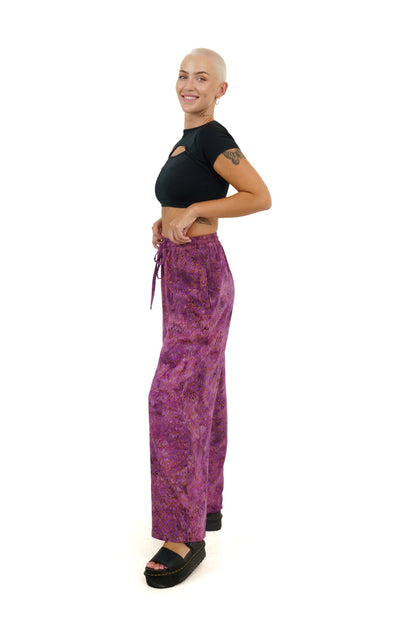 Kimono Set for Women in Purple-Gold