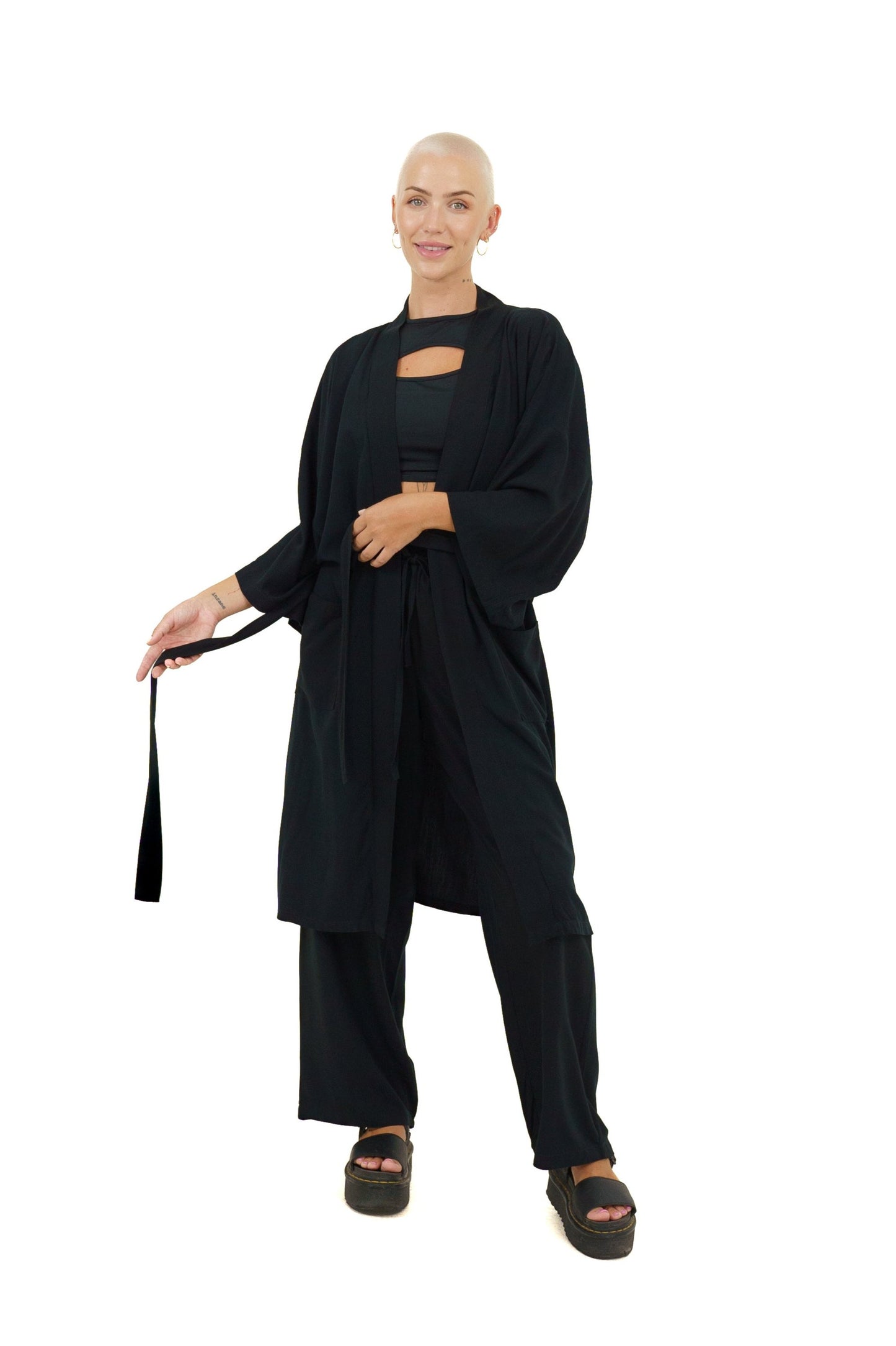 Kimono Set for Women in Black