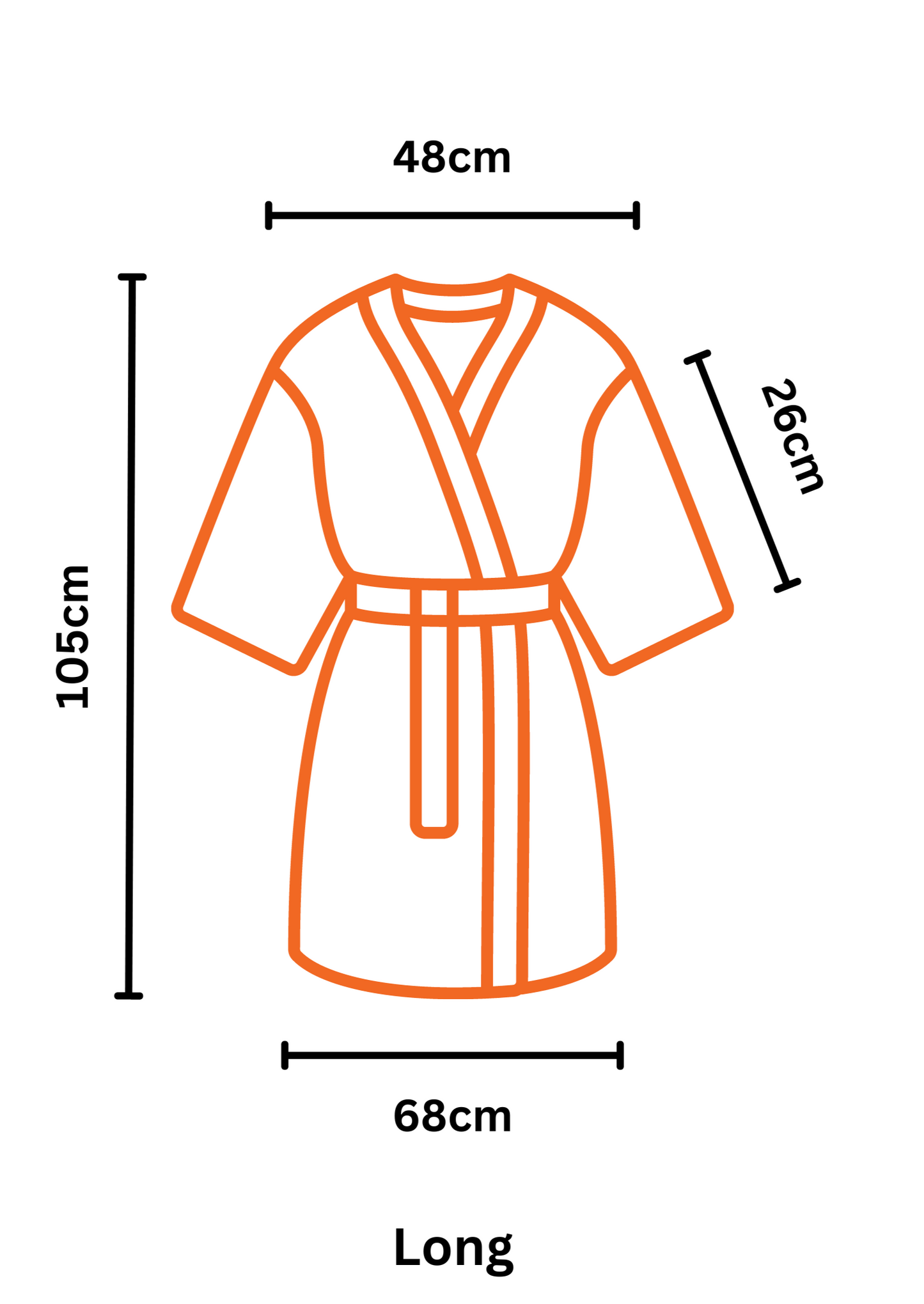 Long Blue-Orange handmade Kimono